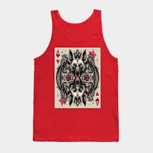 Maned Wolf Dragon Ace of Hearts Tank Top